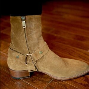 Saint Laurent Wyatt Harness Ankle Boots